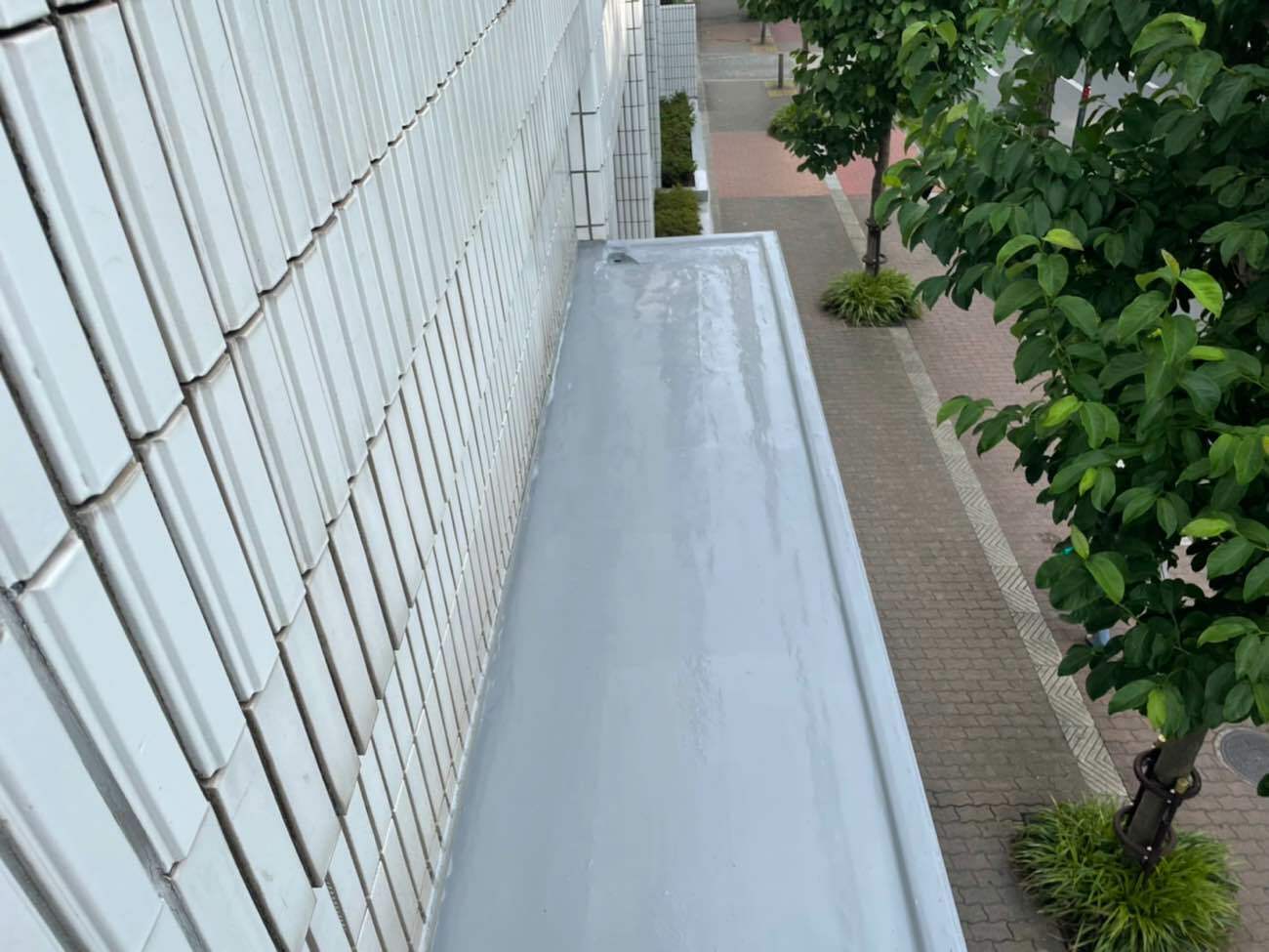 ビル 庇防水工事 事例